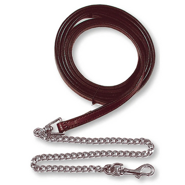 Leather Show Lead w/ Stainless steel chain